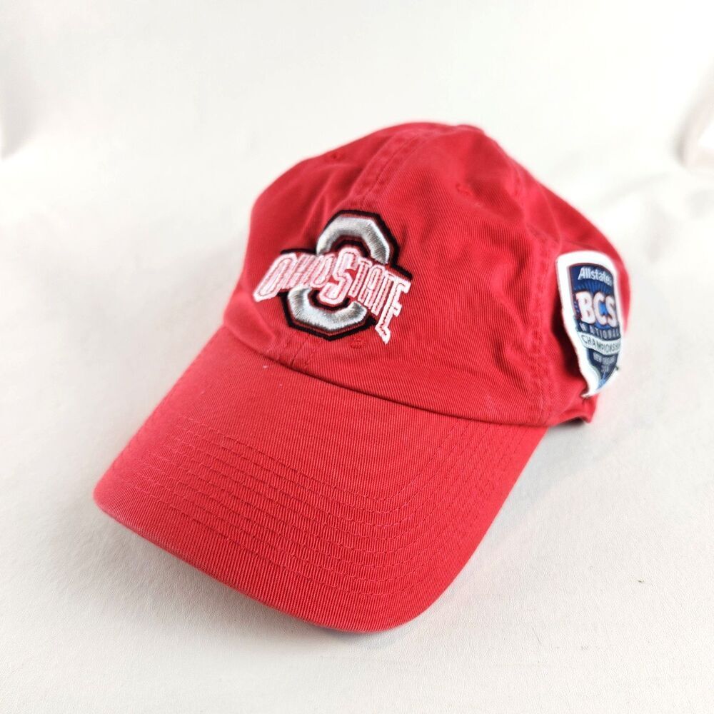Ohio State Buckeyes Hat Red Adjustable Strapback Nike Team BCS Championship